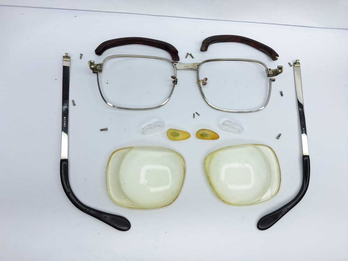 80s 일본 ROSIER n38 SPM 100 선플래티늄 하금테 안경테 상품이미지2