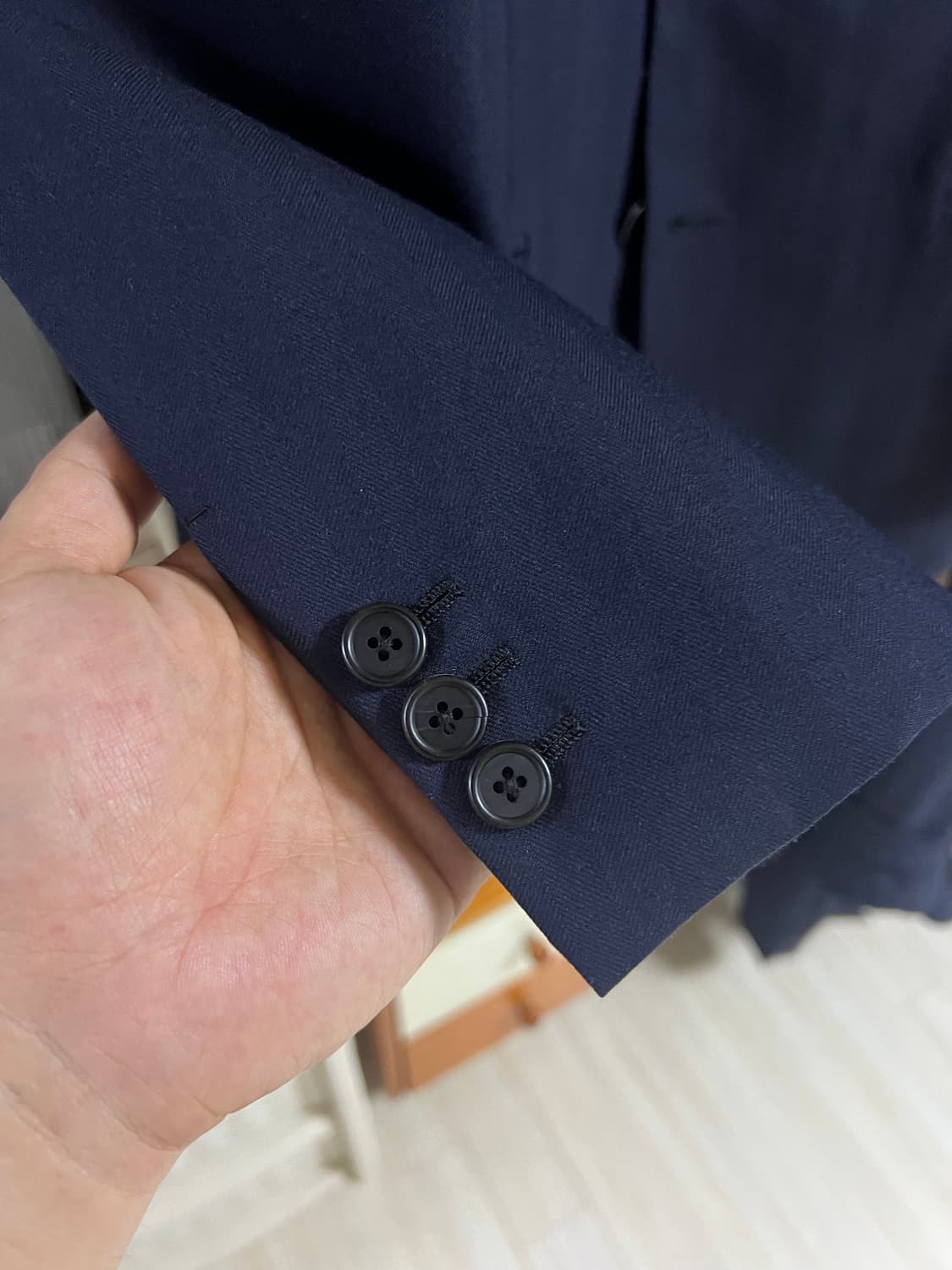 럼스골든베일 네이비 헤링본 비스포크 맞춤 자켓 상품이미지3