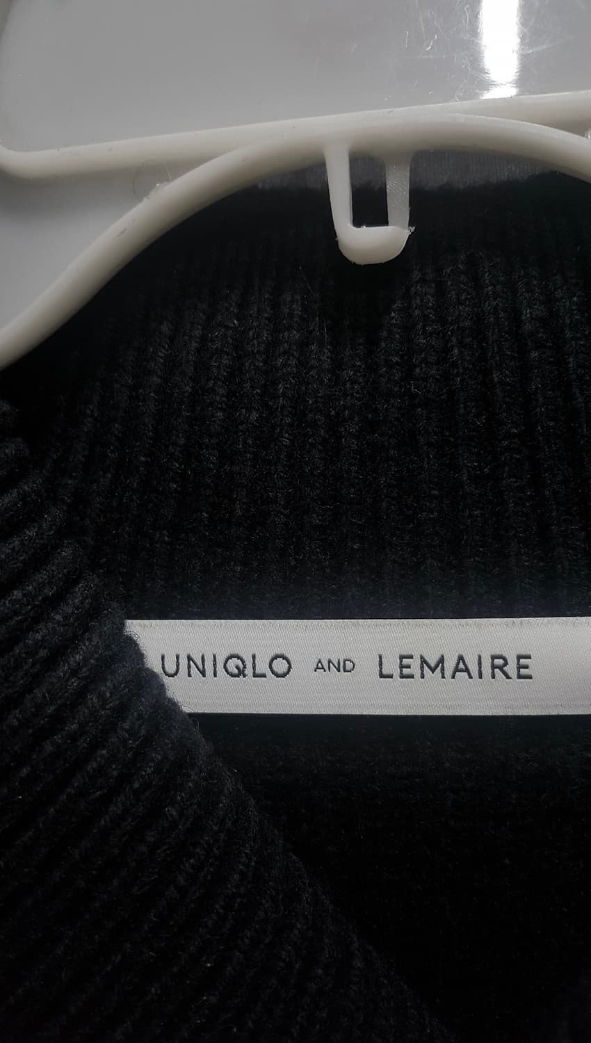 르메르 x 유니클로 16FW 숄 카라 스웨터 블랙 L 상품이미지3
