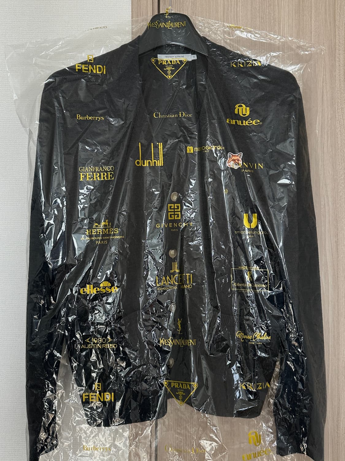 메종 키츠네 폭스 헤드 패치 클래식 가디건 앤트러사이트 멜란지 상품이미지2