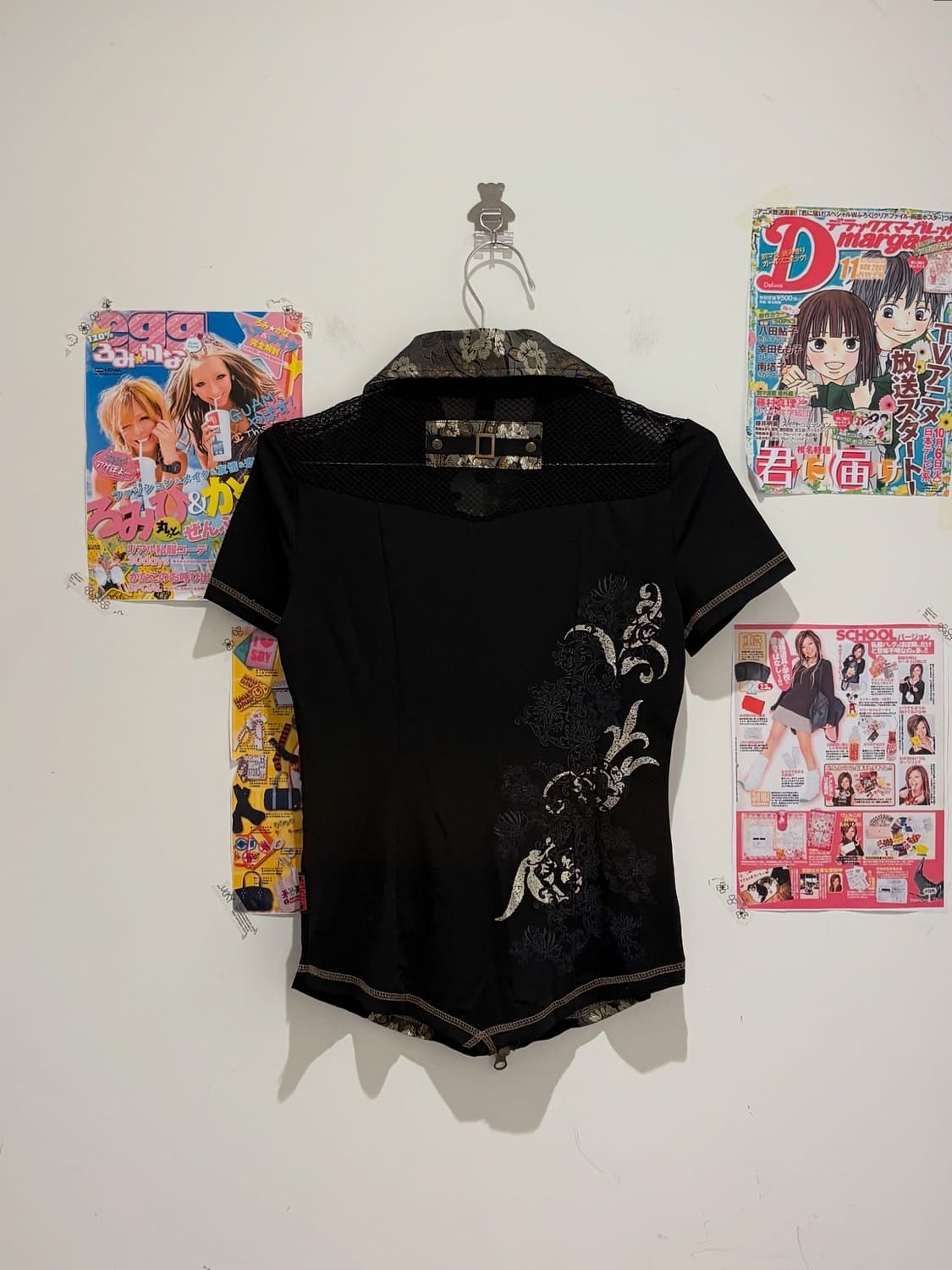 Ozz ON Black mesh oriental short-sleeved 상품이미지2