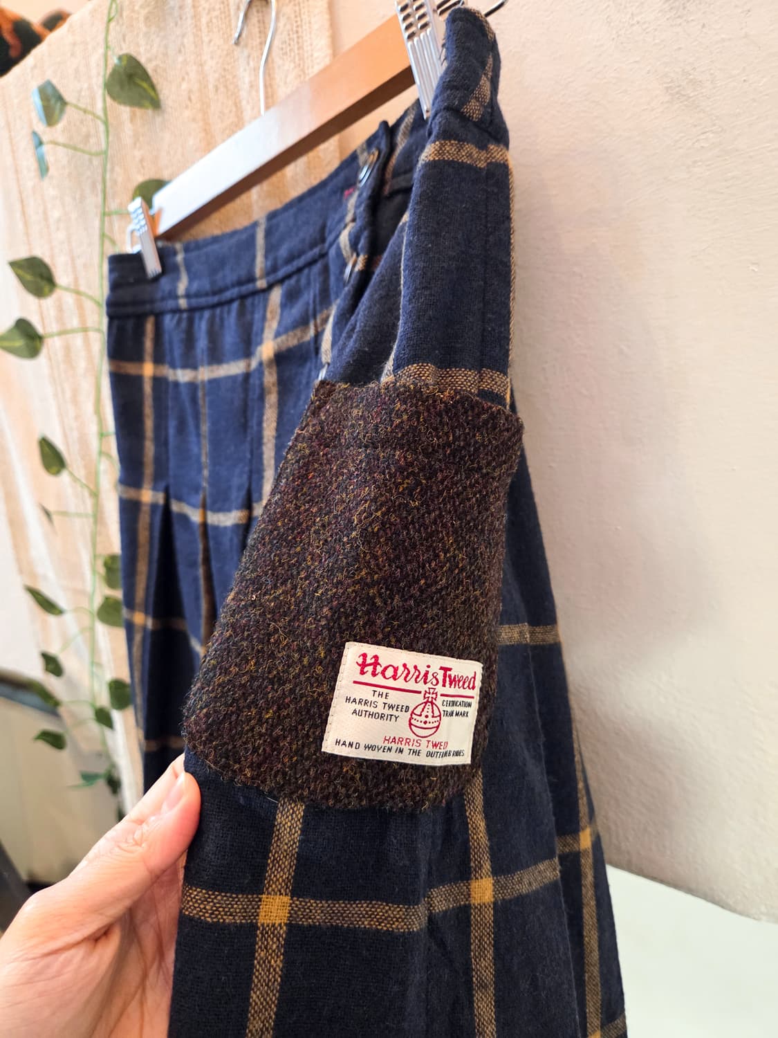 체크 미디 스커트 상품이미지3