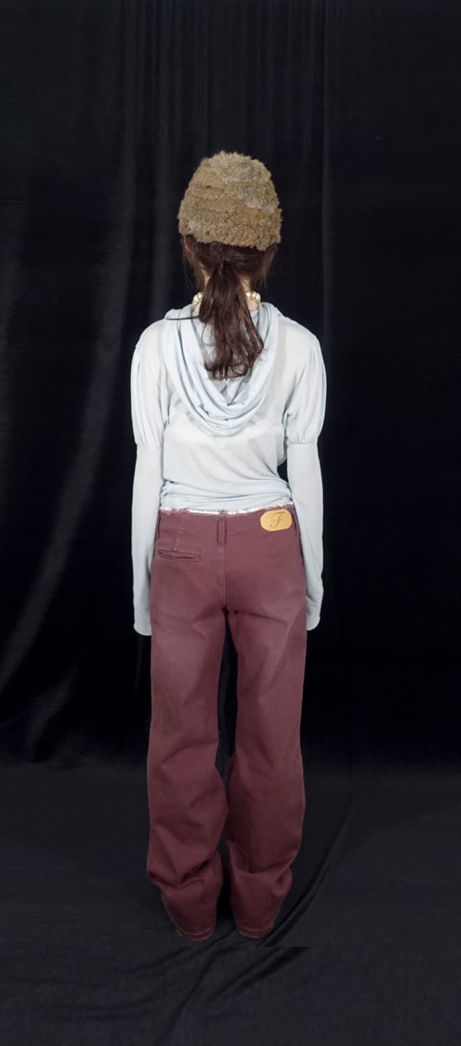 샵페어리 washed cut-off pants (wine) 상품이미지2