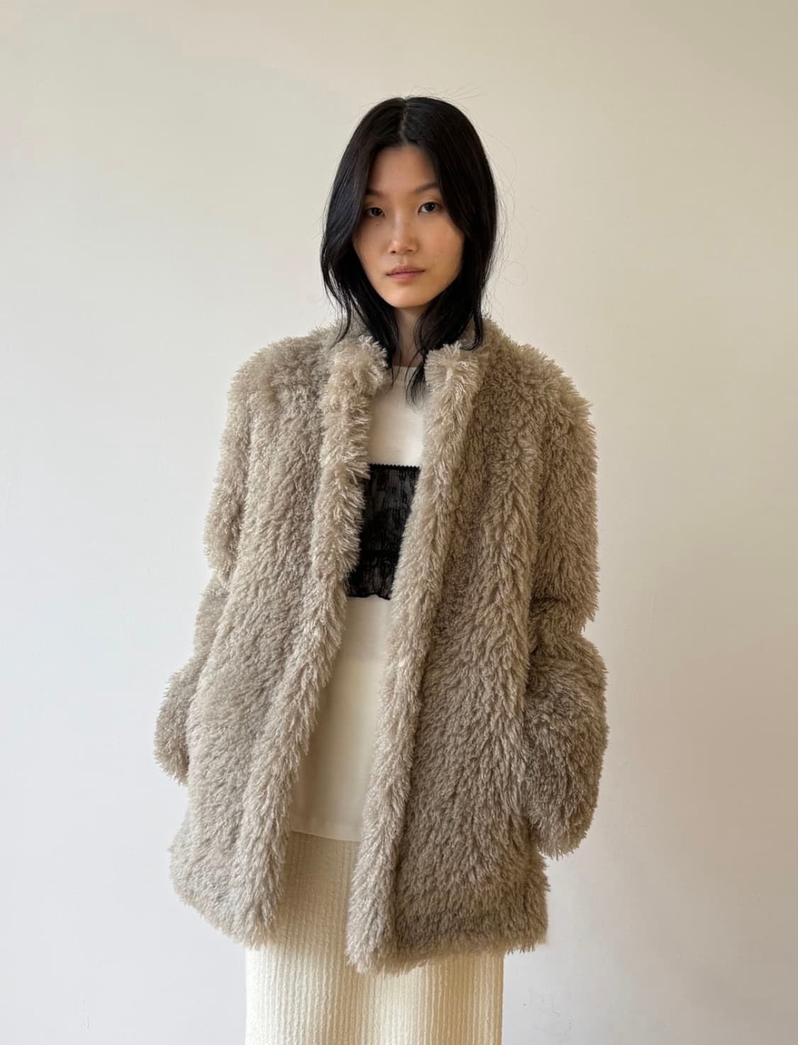 샵레터 Diane shearling coat (ash beige) 상품이미지1