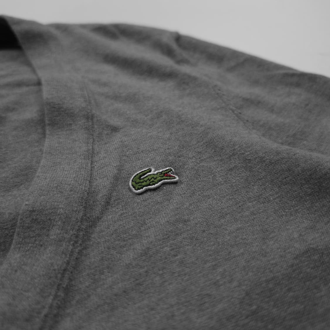 라코스테 자수로고 미니멀 그레이 가디건 (85) 상품이미지3