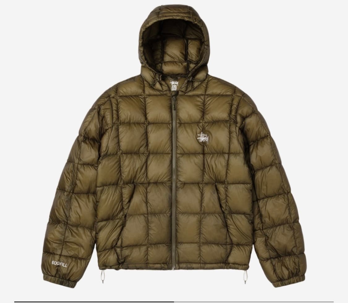스투시 미드웨이트 후드 푸퍼 올리브 (xl)교환도해요 라지랑 상품이미지1