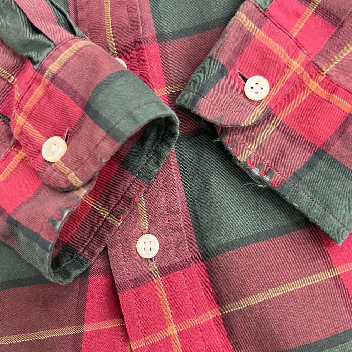 90's 폴로 랄프로렌 블레이크 코튼 타탄체크 셔츠 100 상품이미지9