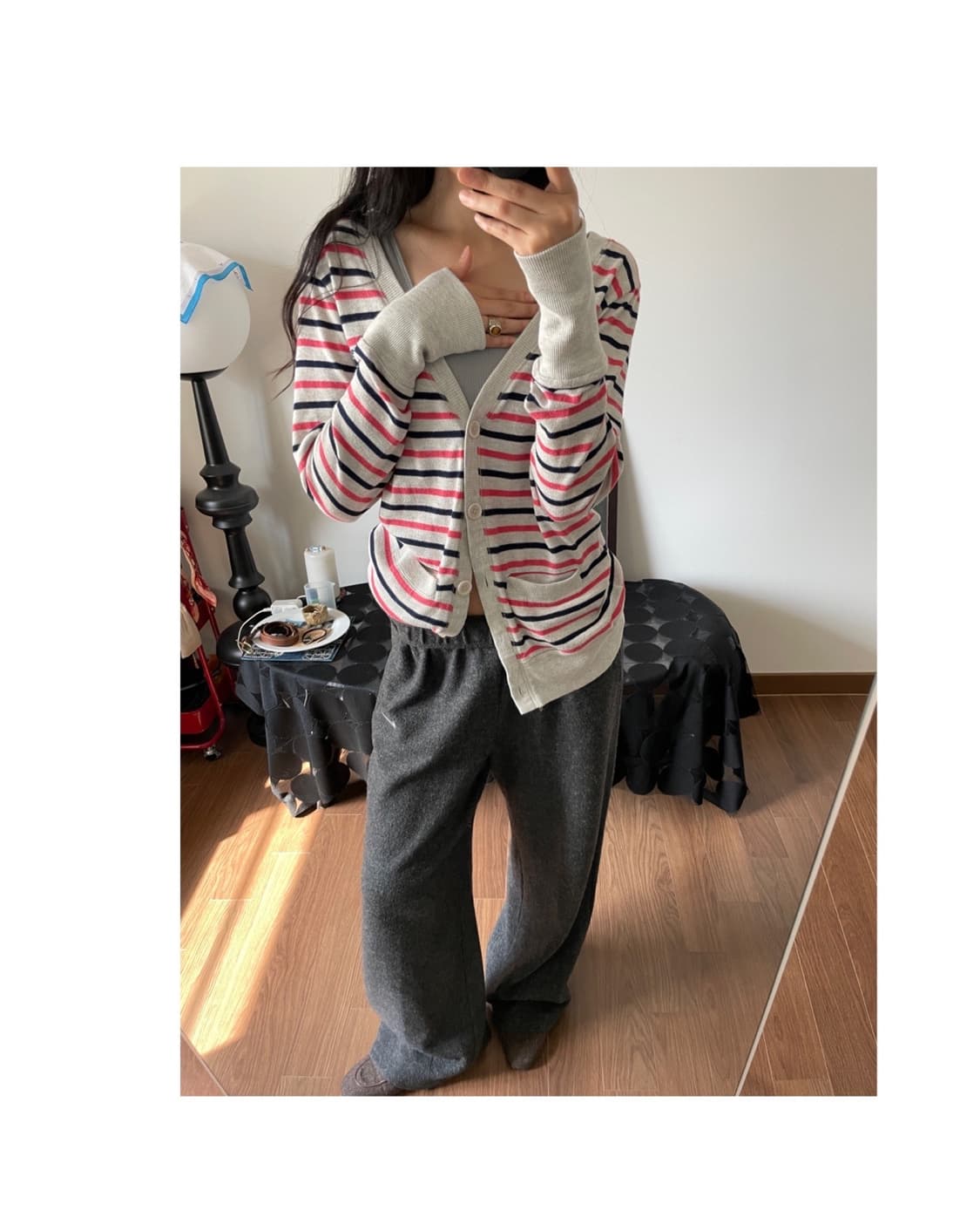 stripe patterned cardigan 상품이미지3