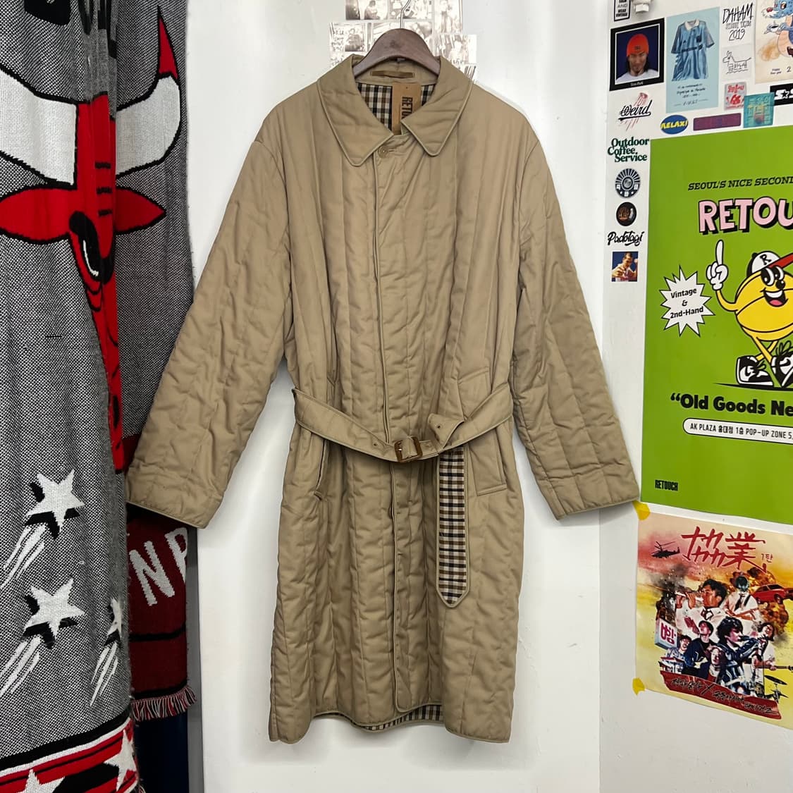 아쿠아스큐텀 퀼팅 싱글 코트 상품이미지2