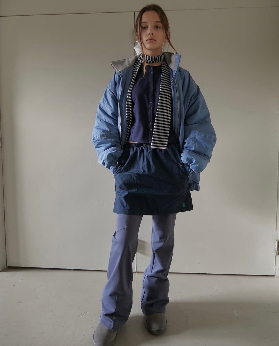 노컨텐츠 셔링 스커트 팬츠 상품이미지1