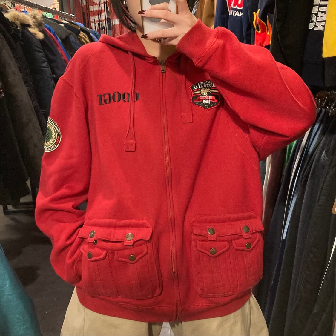 [IM] coogi 후드집업 레드 (후드o) 상품이미지1