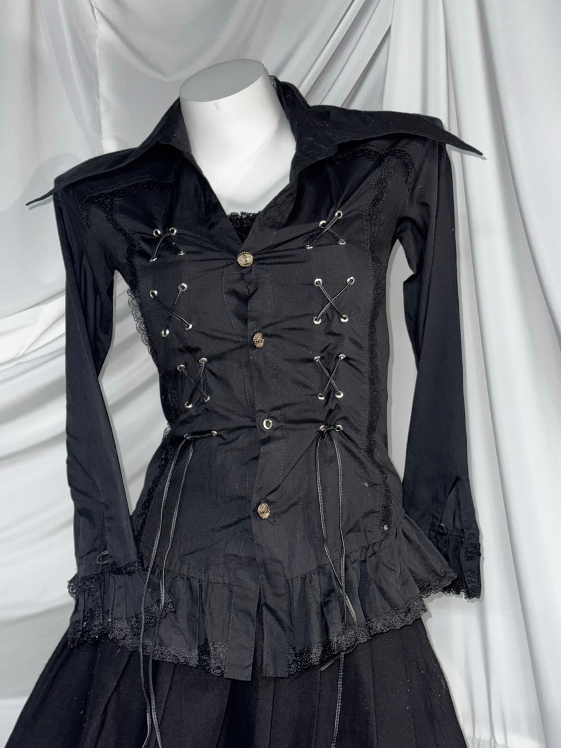 딤모아르 미사깔 나폴레옹 레더 펑크 프레피 코디세트 상품이미지5