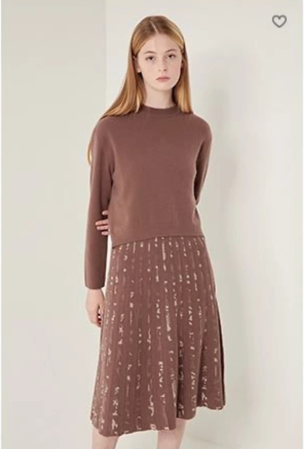 한섬 SJSJ 2021 레이어드 니트 플리츠 원피스 세트 F사이즈 상품이미지2