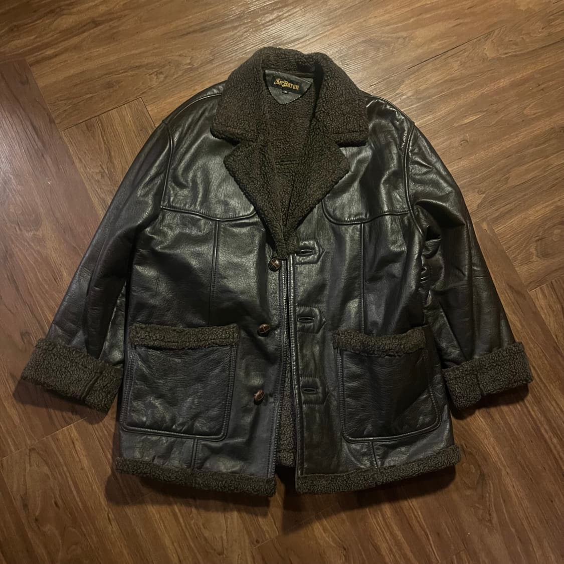 (착샷) Sir Baron 카우 레더 무스탕 xl 상품이미지2