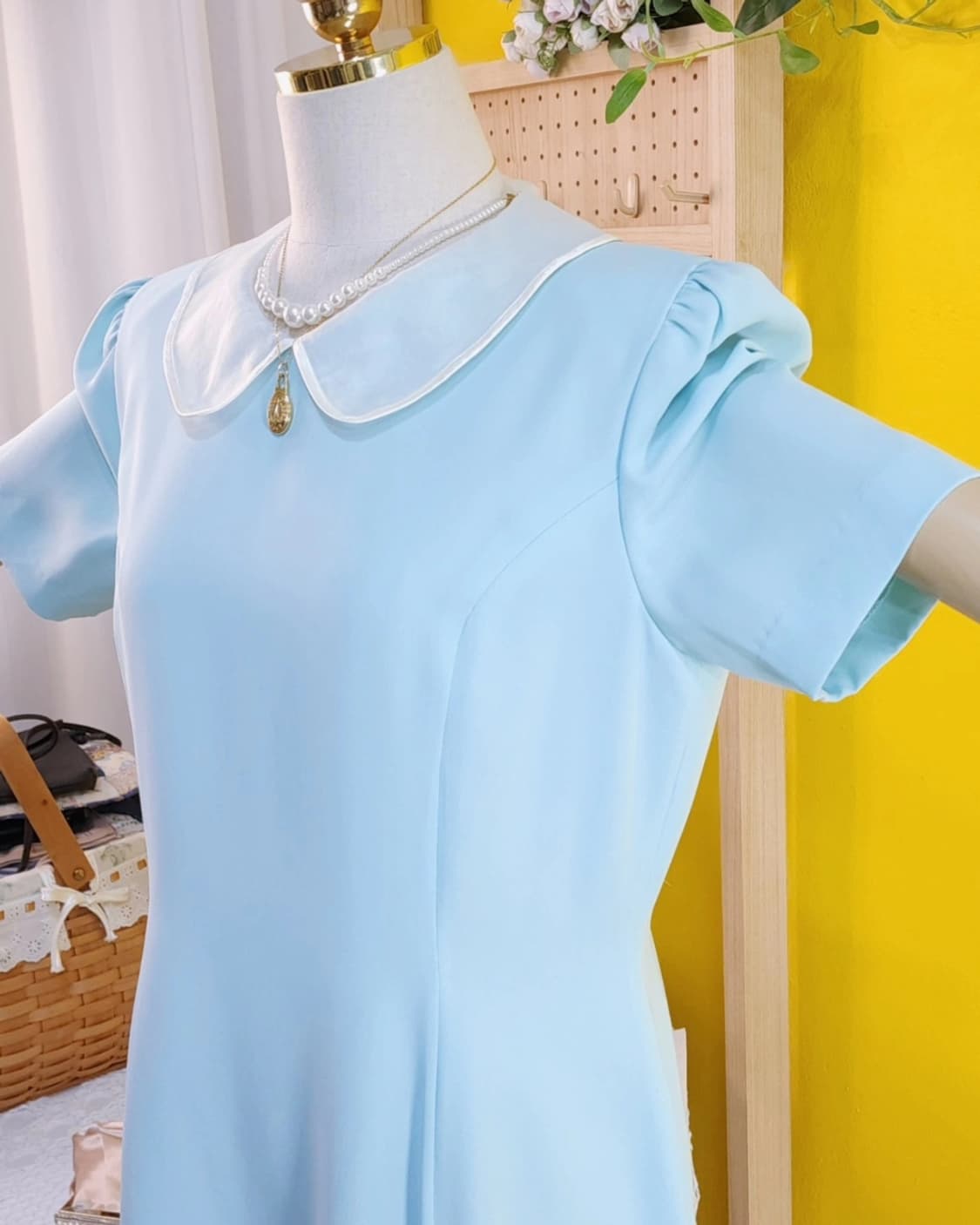 오간자 카라 원피스 상품이미지6