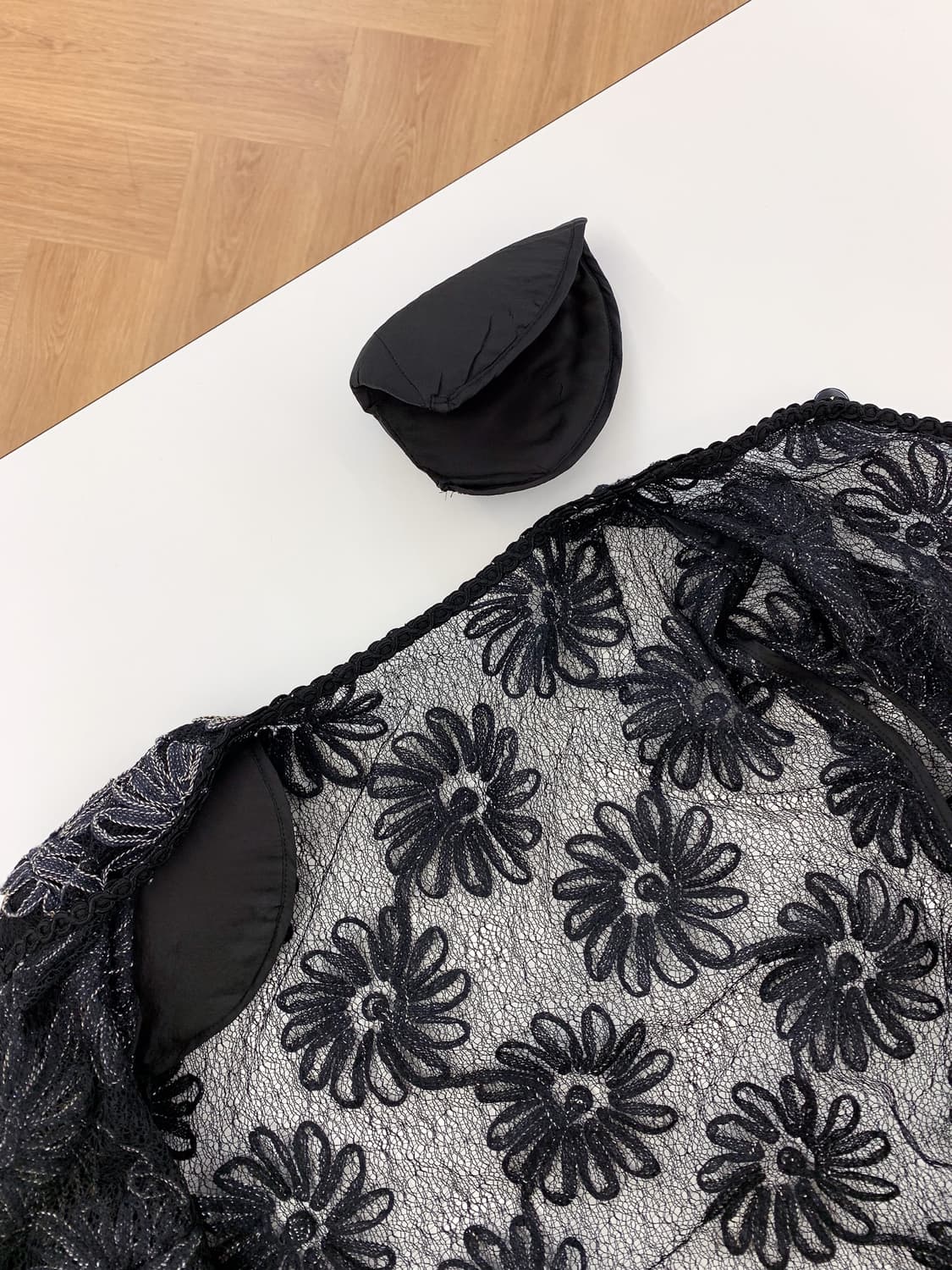 플로랄 패턴 시스루 시어 자켓 95  상품이미지10