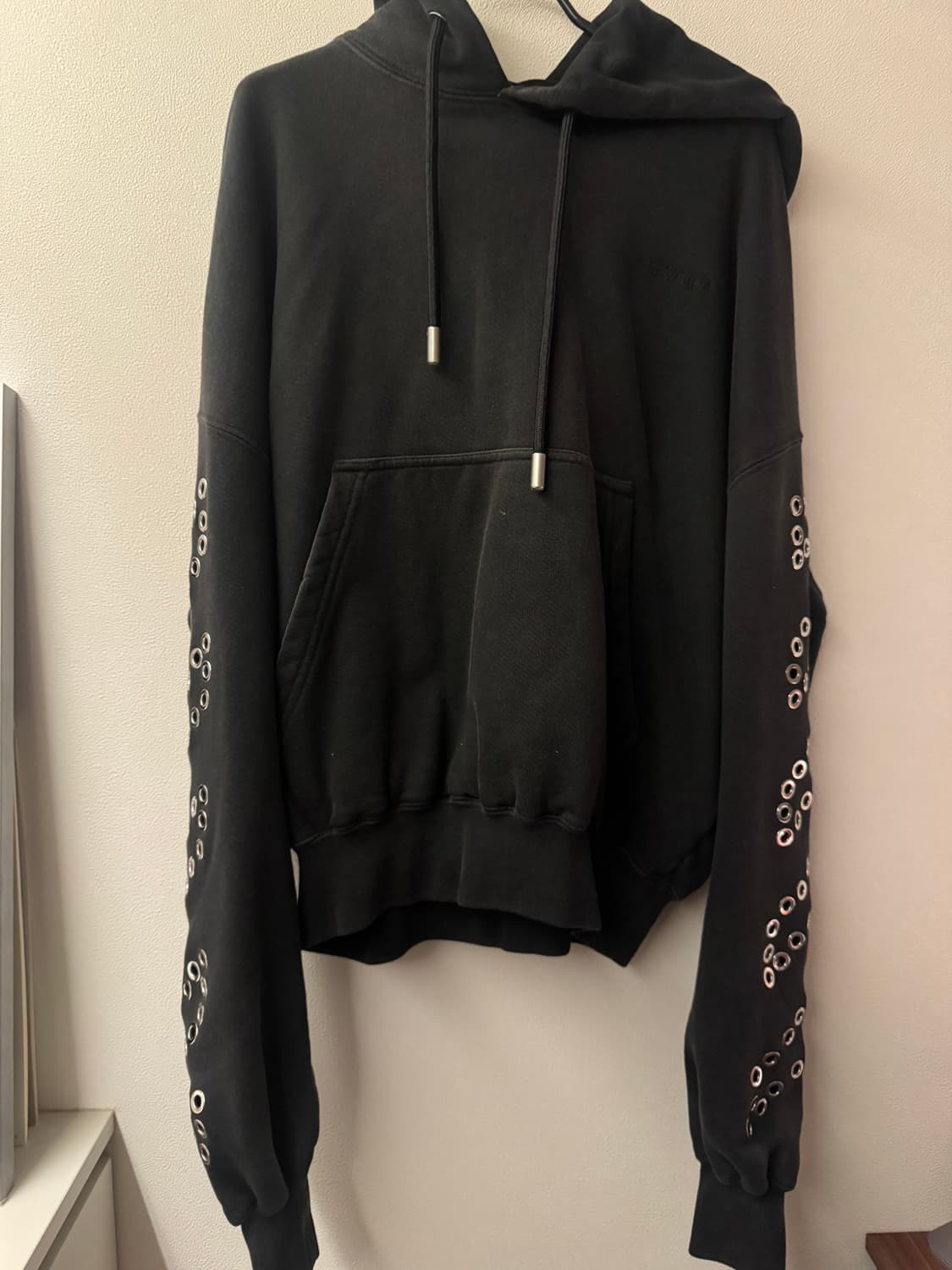 오프화이트 다이애그널 아일렛 후드 상품이미지1