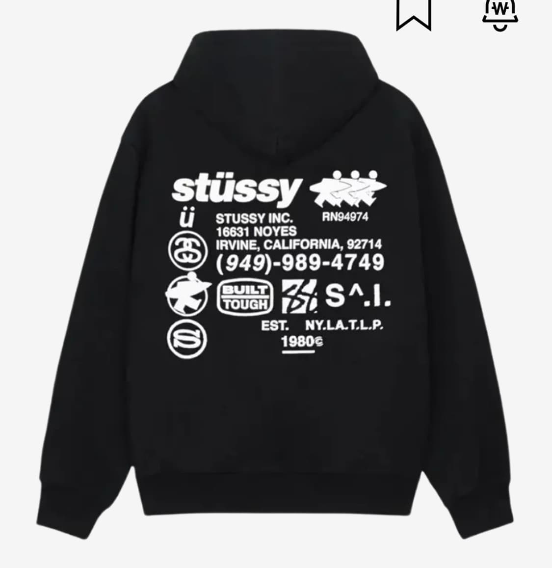 Stussy 스투시 DNA Zip 후드집업 블랙 상품이미지1