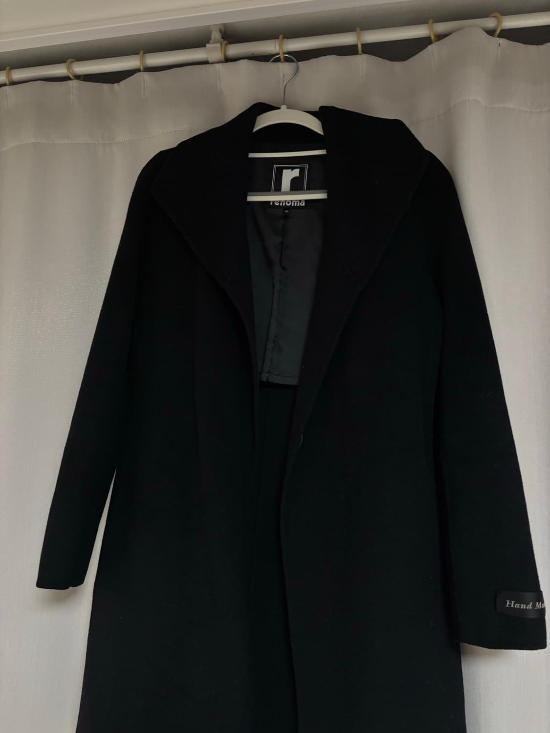 레노마 블랙 핸드메이드 코트 레노마 코트 여성 상품이미지2