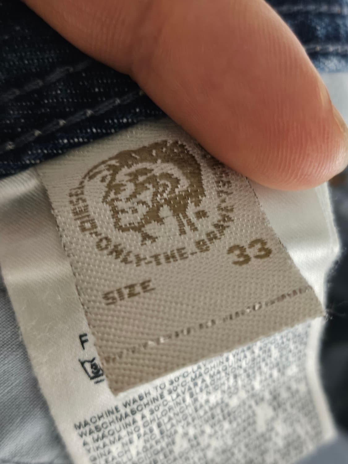 디젤 워싱 스트레이트 진 데님팬츠 33 상품이미지5