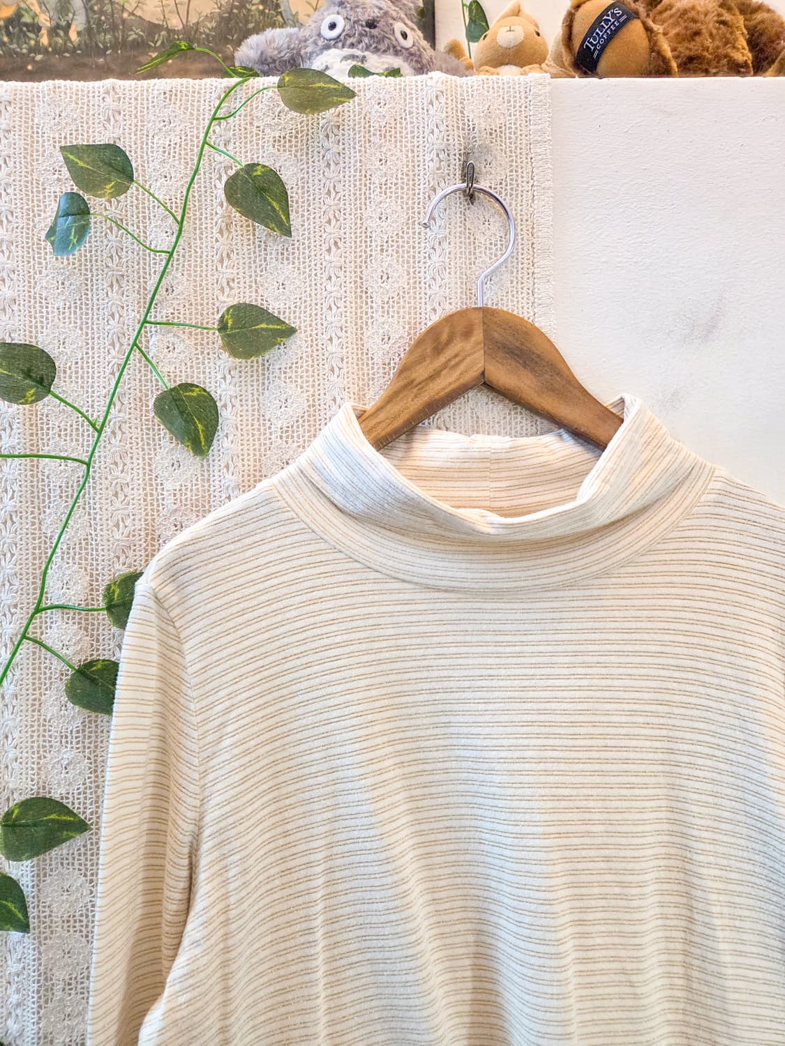 금빛 스트라이프 목폴라 슬리브 상품이미지2