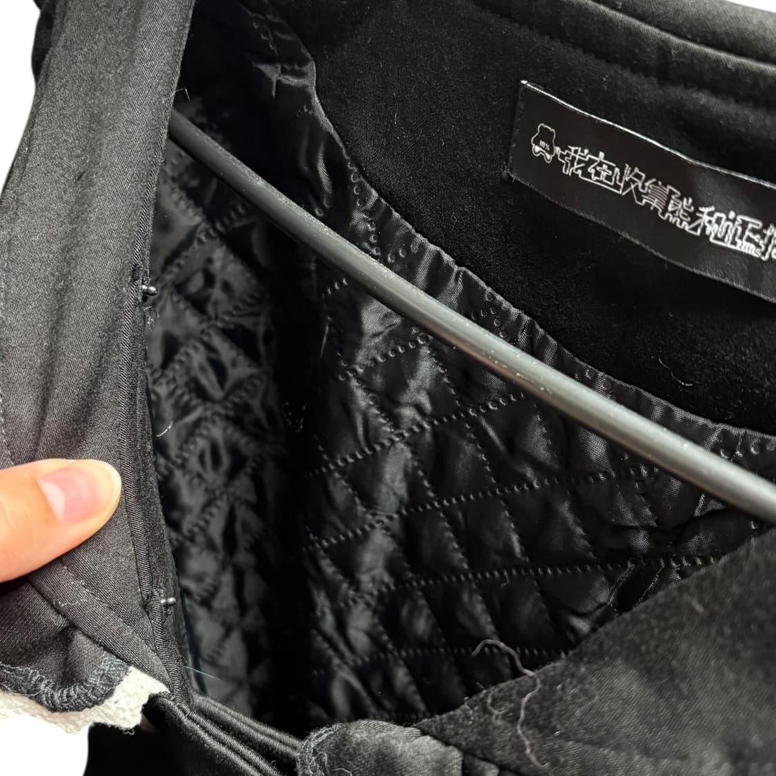 3659 블랙 레이스 빅카라 누빔 코트 자켓원피스 상품이미지6