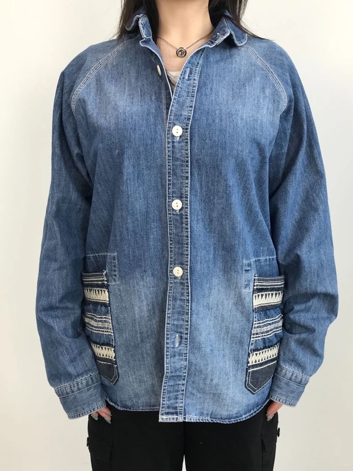 GSC Denim Jacket Ethnic Pocket 상품이미지2