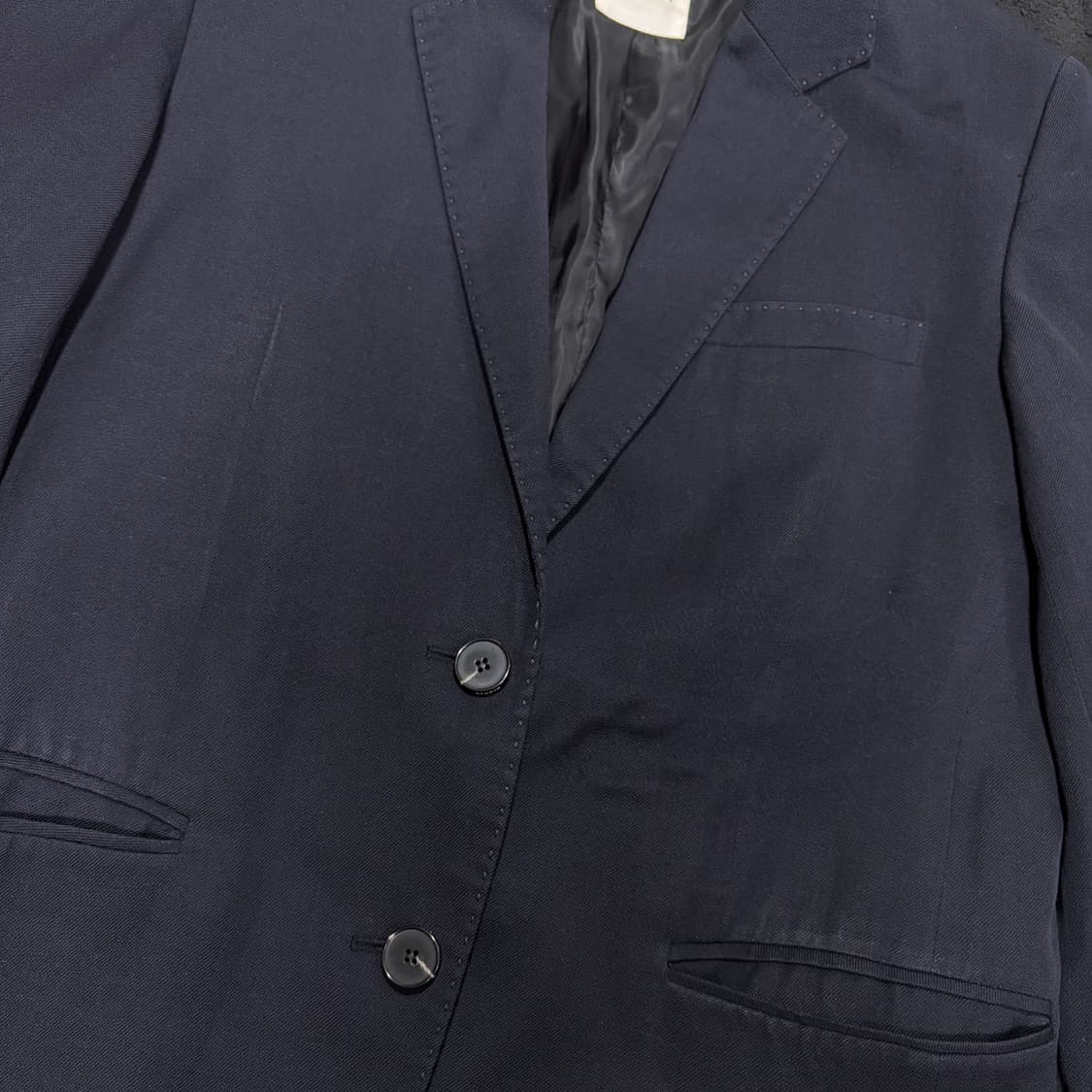 우먼FREE 스튜디오 톰보이 다크네이비 린넨 블레이저 상품이미지3