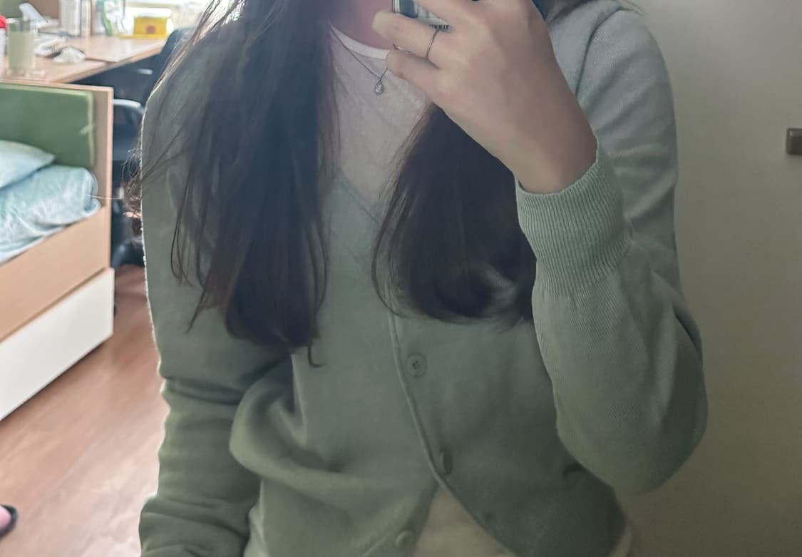 민트우유 뽀용 가디건 상품이미지1