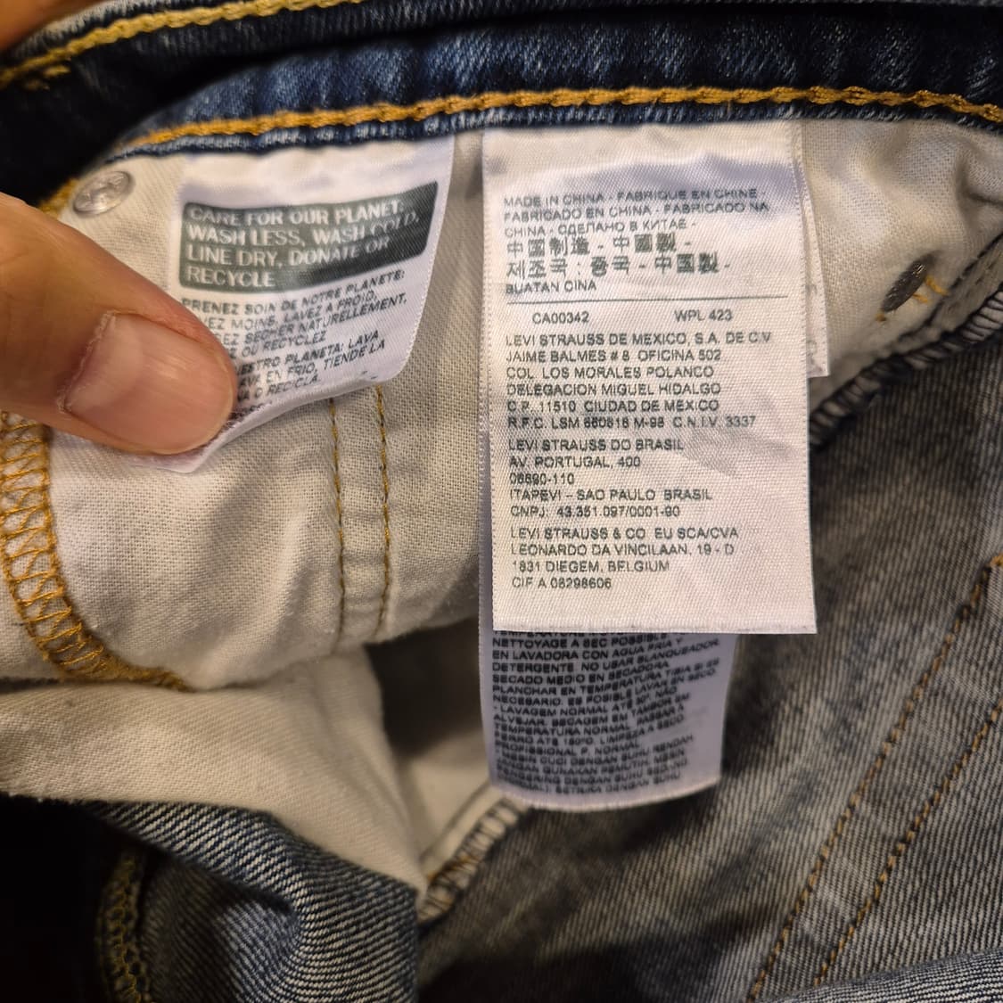 32인치 리바이스 511 워싱청바지  상품이미지4