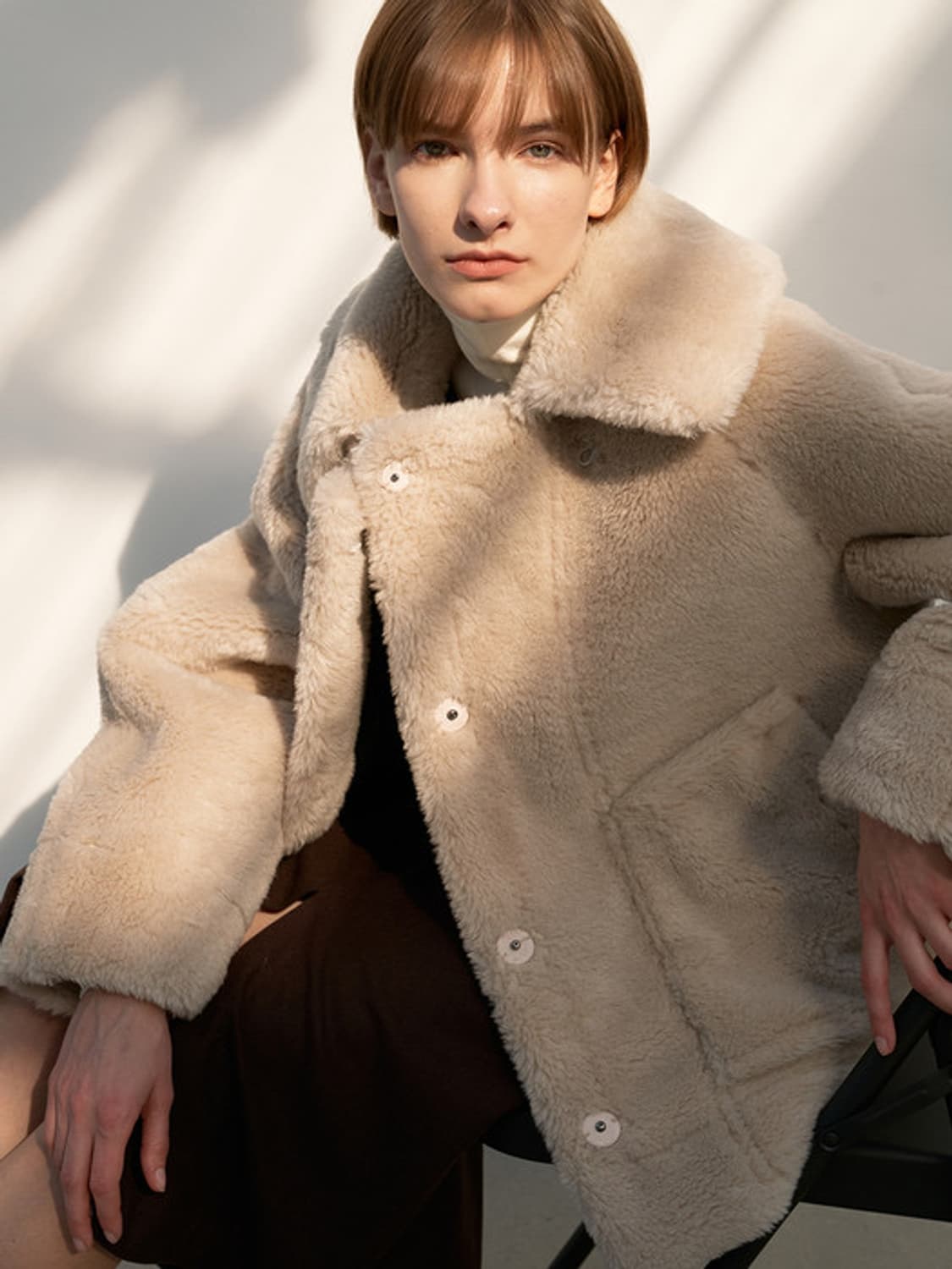 모한 MOHAN 리버시블 레더 무스탕 코트 상품이미지7