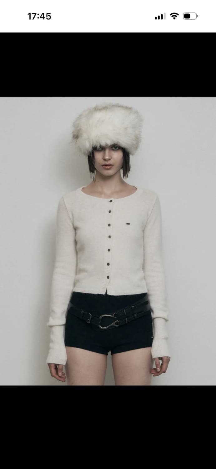 보헤미안서울 헤어리 가디건 아이보리 상품이미지1