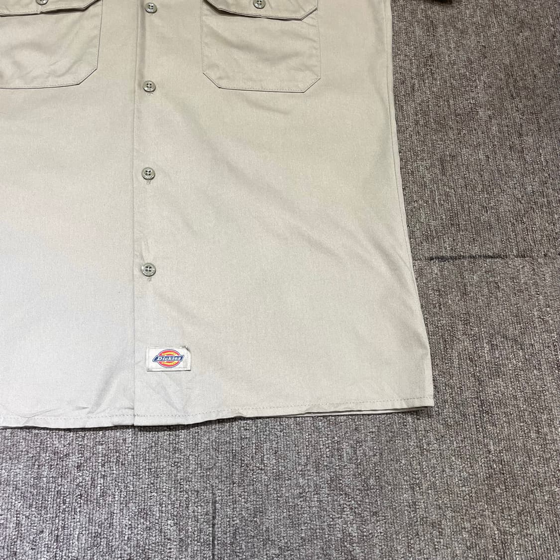 (S) Dickies 디키즈 반팔 워크 셔츠 베이지 상품이미지6