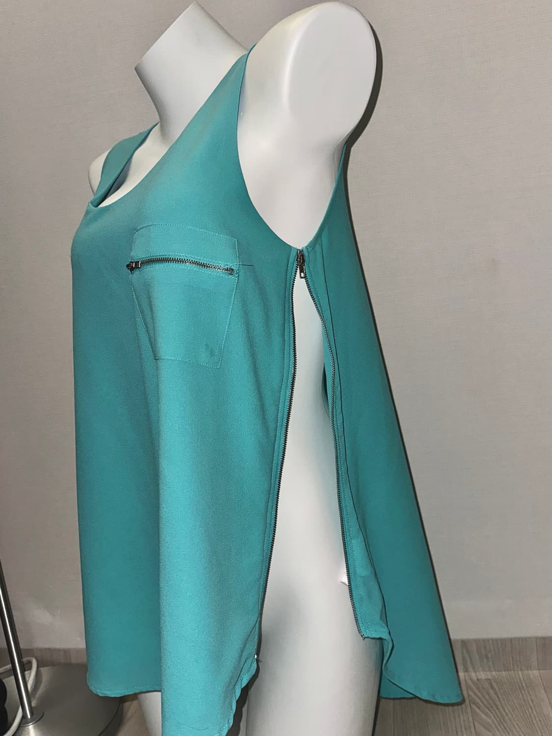 민트 지퍼 빈티지 슬리브리스 상품이미지1