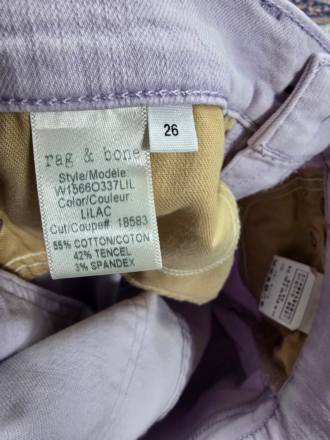 rag &bone 연보라색 여성 청바지 (1647) 상품이미지5