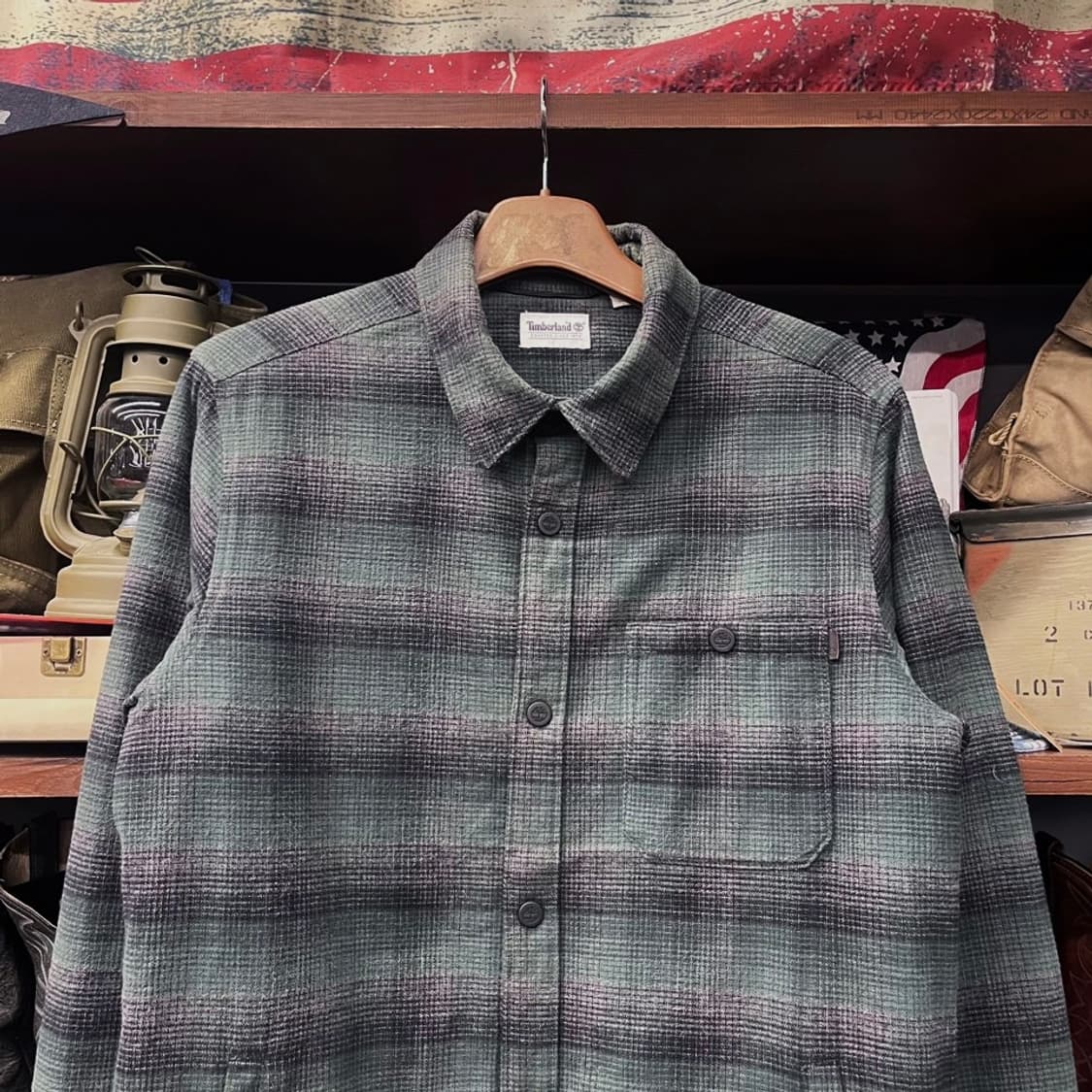 팀버랜드 체크 플란넬 워크 셔츠 누빔 안감 라이닝 N423 상품이미지3