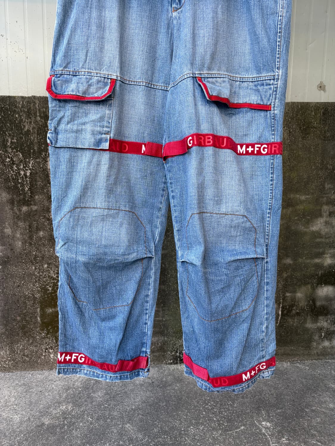 90‘s 마리떼 프랑소와 저버 벨크로 데님 팬츠 상품이미지7