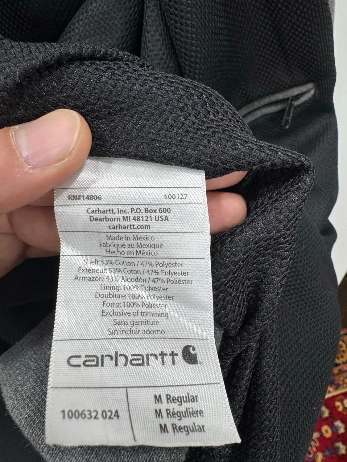 칼하트 써멀 박스로고 오버핏 후드집업 M 상품이미지7