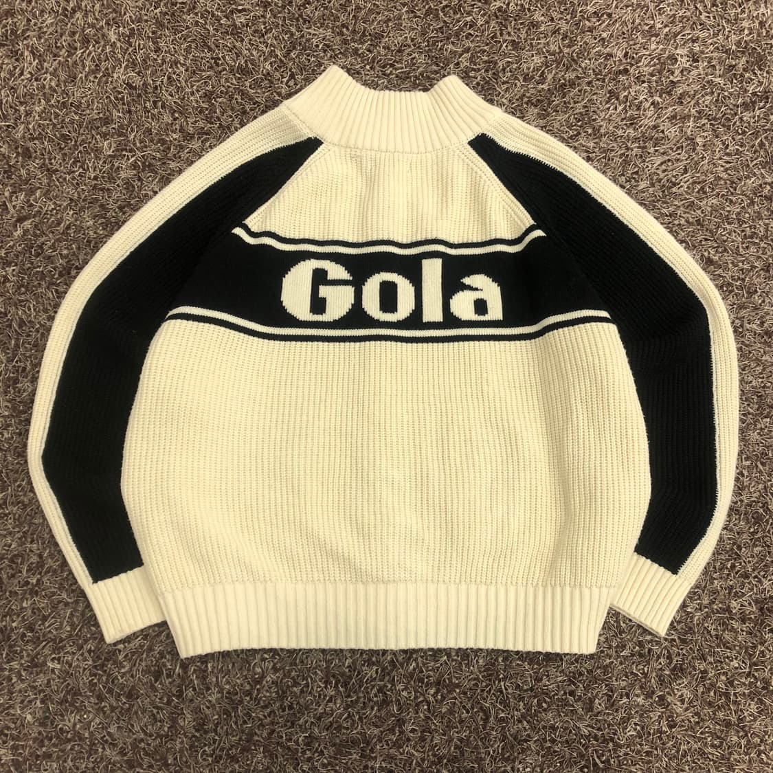 골라 Gola 백로고 니트 집업 자켓 상품이미지4