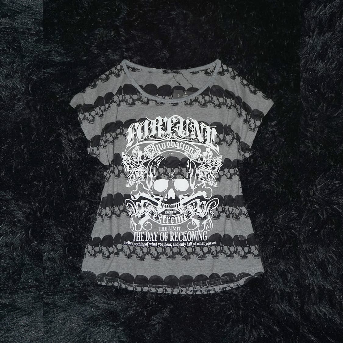(l’espoir) gothic see-through skull t  상품이미지1