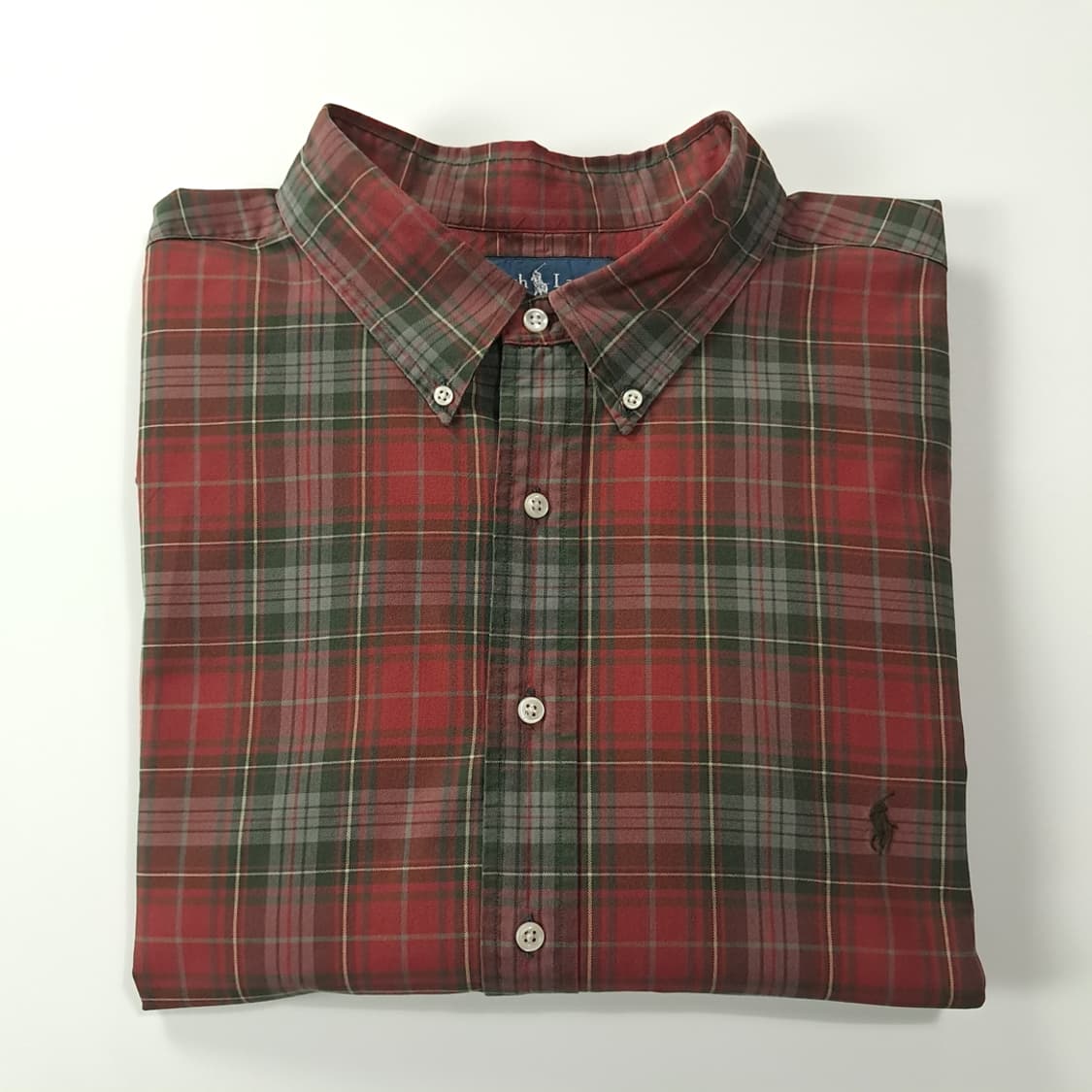 CK276 3XLB 폴로 90s 클래식 타탄체크 레드그린 셔츠 남방 상품이미지7