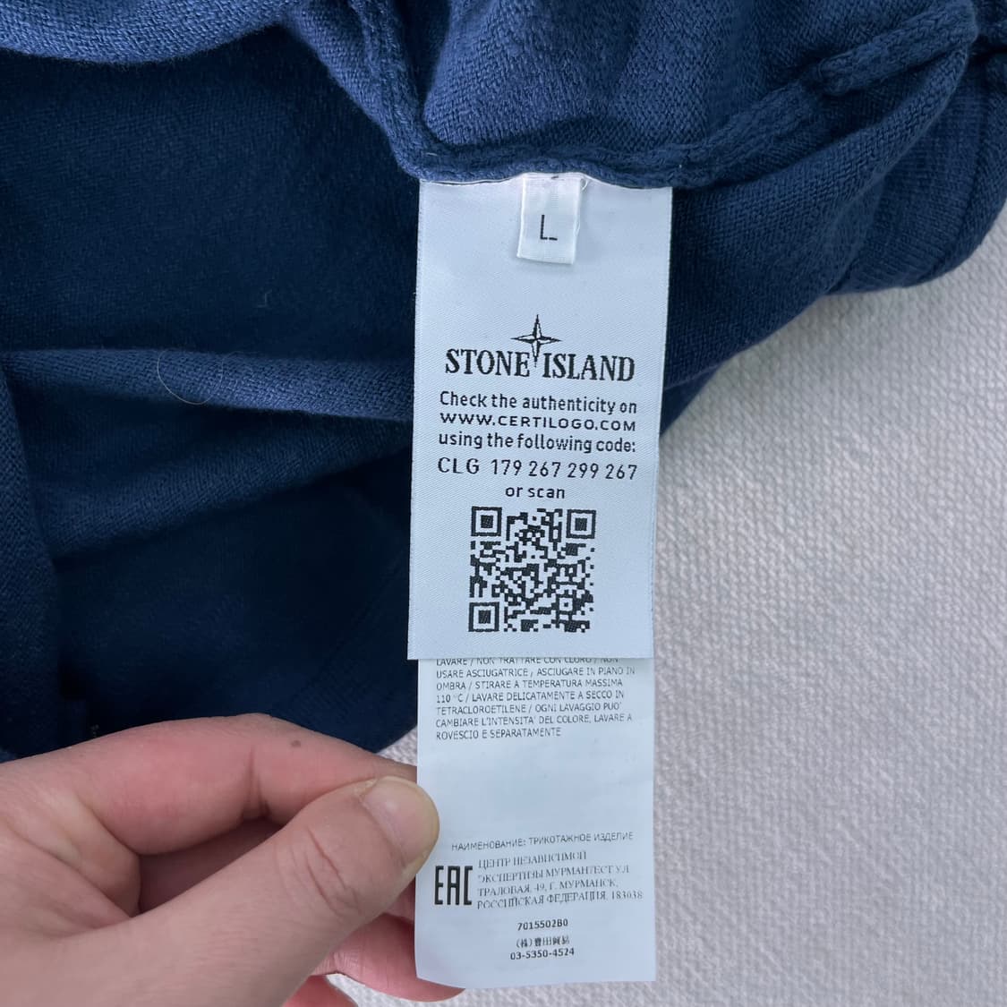 100 스톤아일랜드 오가닉 코튼 네이비 니트 상품이미지4