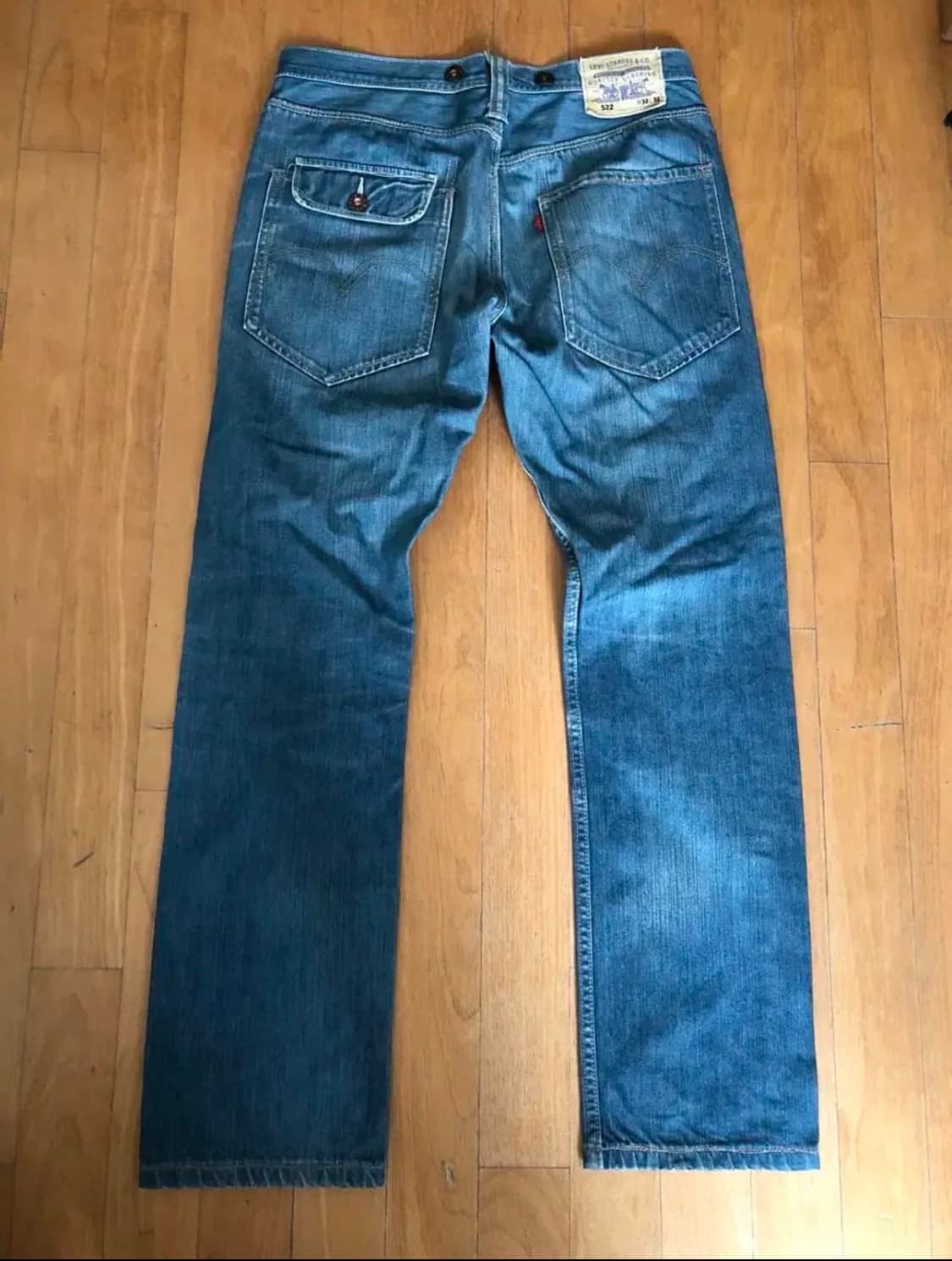 리바이스 522 빈티지 워싱 슬림 스트레이트 핏 데님 32 상품이미지3