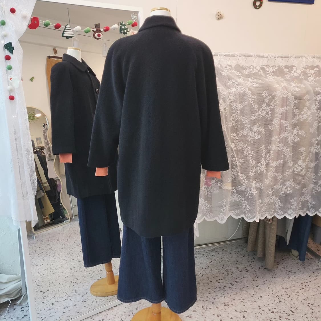 Antraci 울앙고라100 블랙 코트 상품이미지8