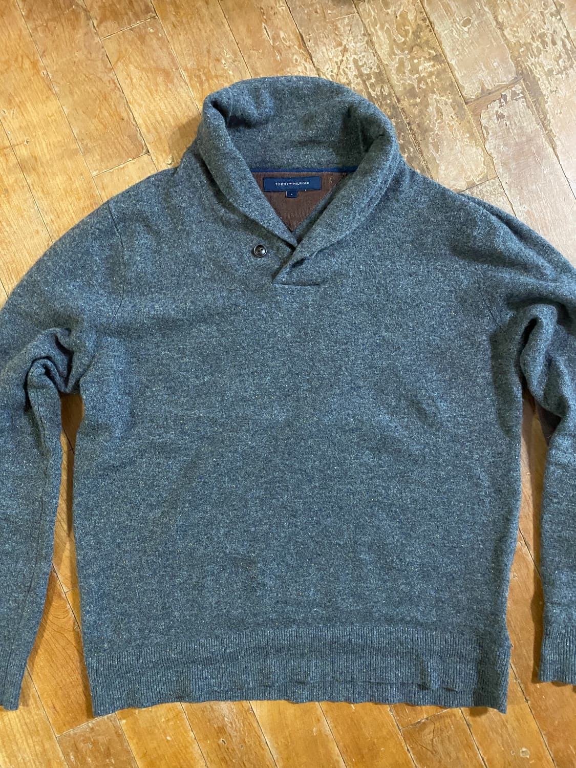 타미힐피거 남성 숄칼라 니트 L (모79%) 상품이미지1