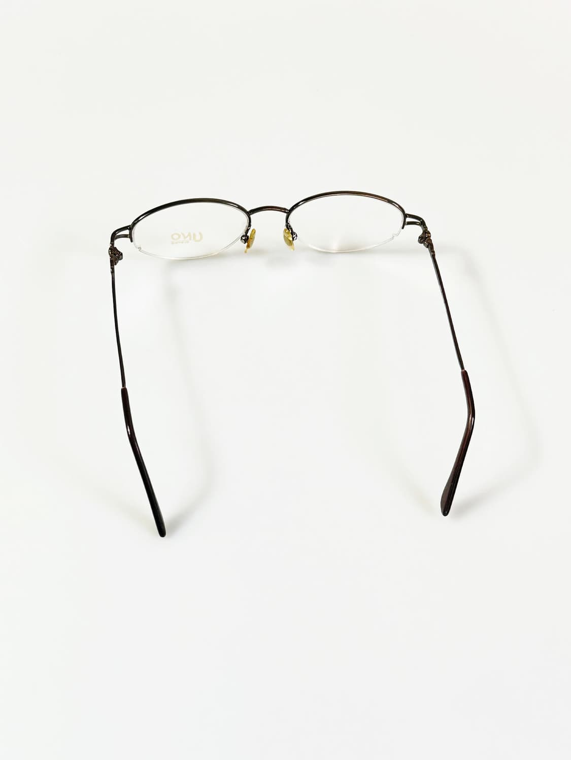 UNO EYEWEAR 반무테 오벌 메탈 프레임 빈티지 안경 상품이미지6