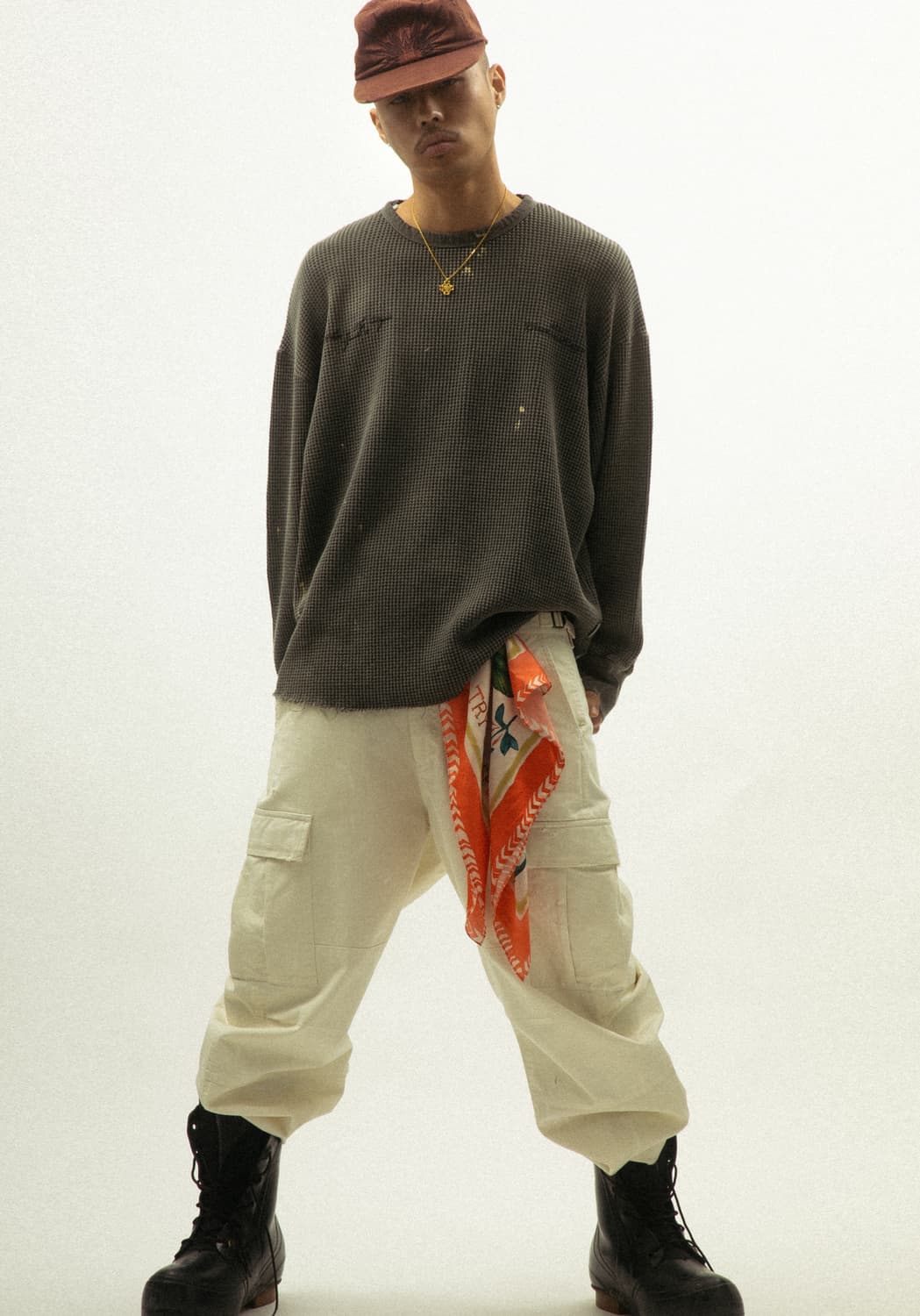 (새상품) 게더레이지 WIDE CUT WAFFLE SLEEVE 상품이미지3