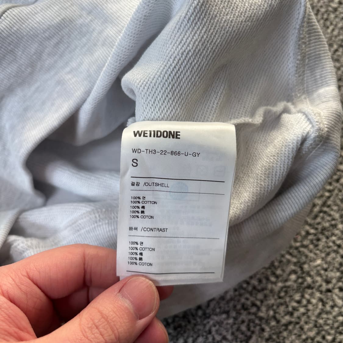 (W) WE11DONE 웰던 테디베어 프린트 후드티 (S) 상품이미지5