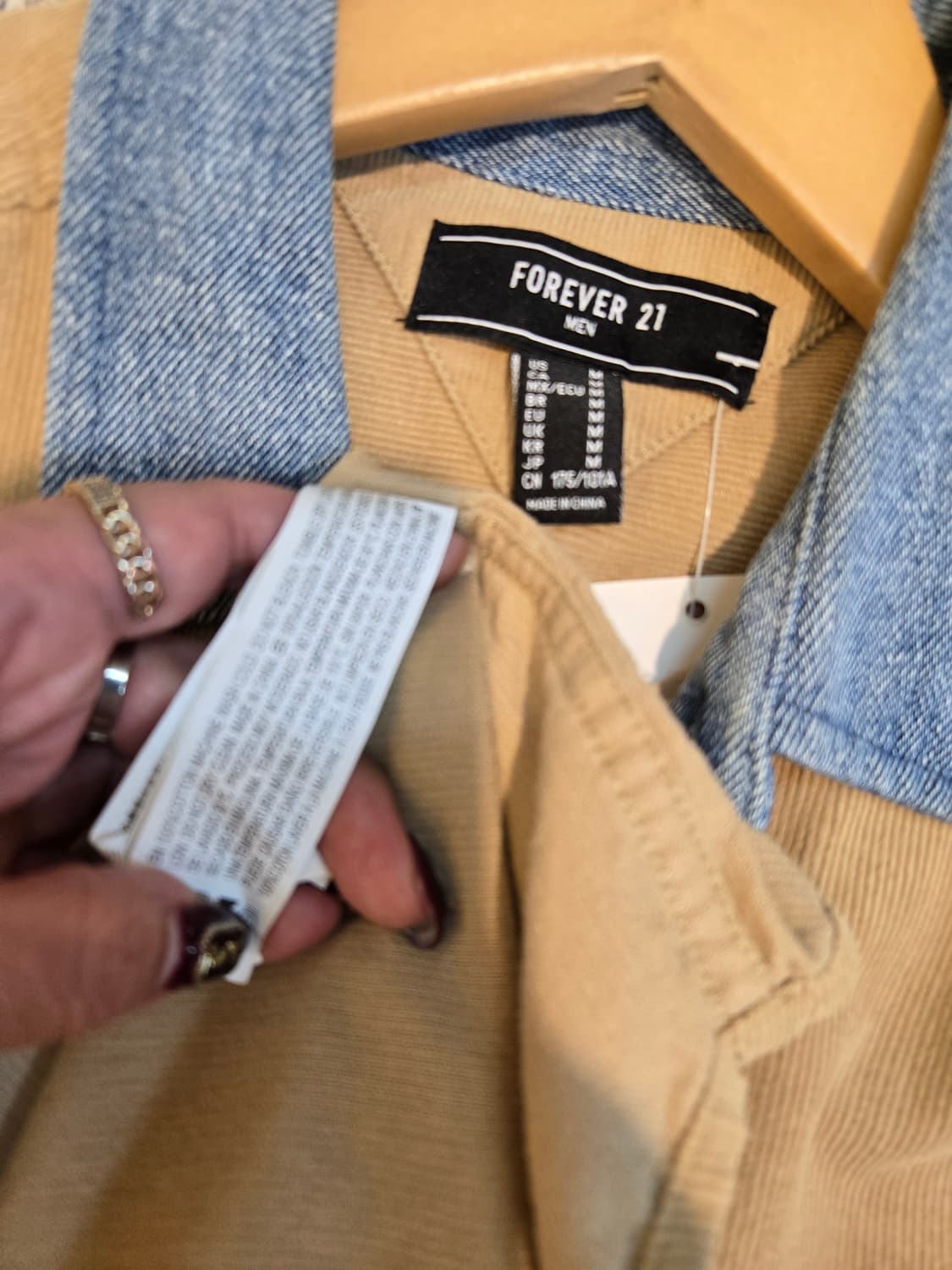 forever 21 남성 코듀로이 남방 셔츠 포에버21 오버핏 상품이미지6