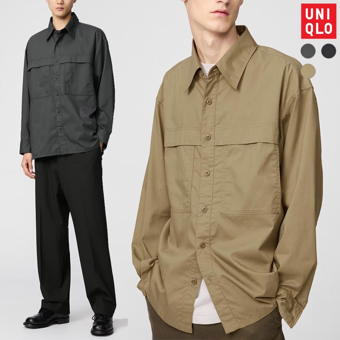 유니클로 유틸리티 오버사이즈 셔츠 3XL 상품이미지2